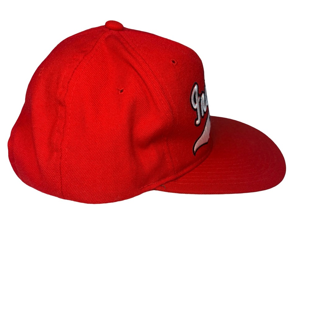 Vintage Starter Indiana Hoosiers 1990s Red Wool Snapback Hat Vintage NCAA Cap - Picture 4 of 8